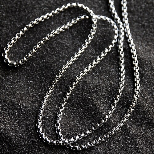 Men's Necklace Box Chain Necklace 