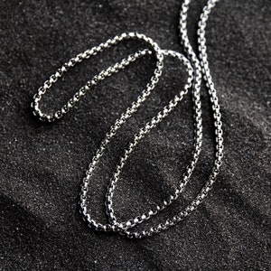 Men's Necklace - Box Chain Necklace - Masculine Chain - Stainless Steel Chain - Waterproof Jewelry - Necklace by Modern Out