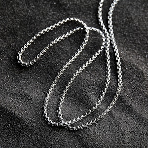 Men's Necklace - Box Chain Necklace - Masculine Chain - Stainless Steel Chain - Waterproof Jewelry - Necklace by Modern Out