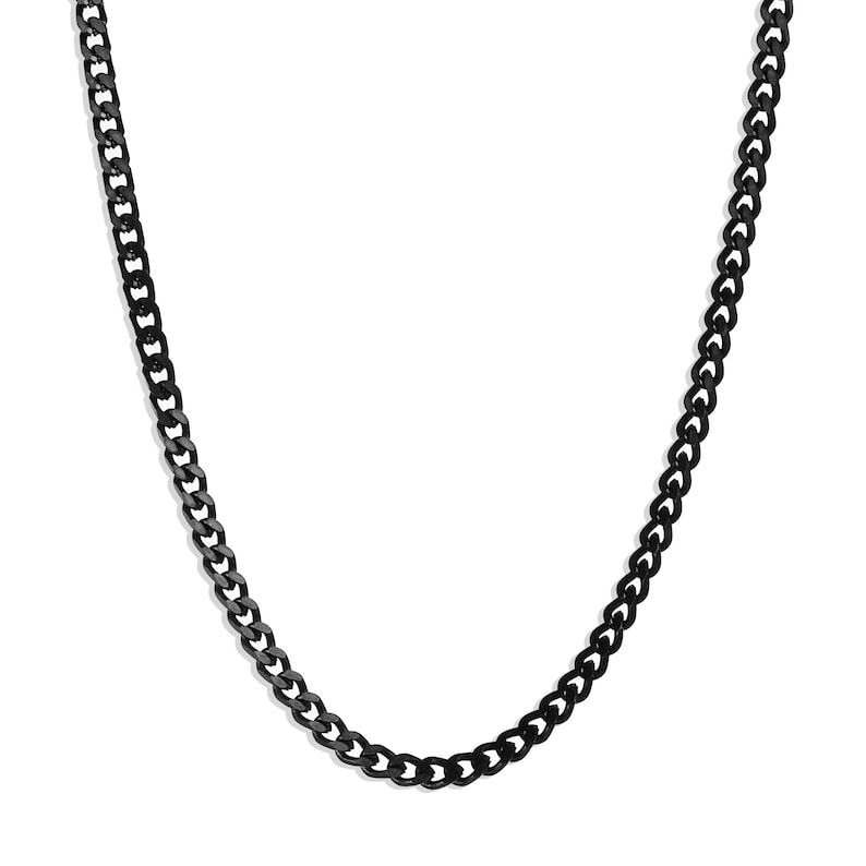 Mens Black Cuban Chain Necklace Stainless Steel Chain Waterproof Jewelry Necklace by Modern Out image 3