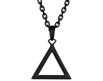 Collana da uomo a triangolo, collana con ciondolo geometrico da uomo, collana da ragazzo in acciaio inossidabile, gioielli da uomo  36