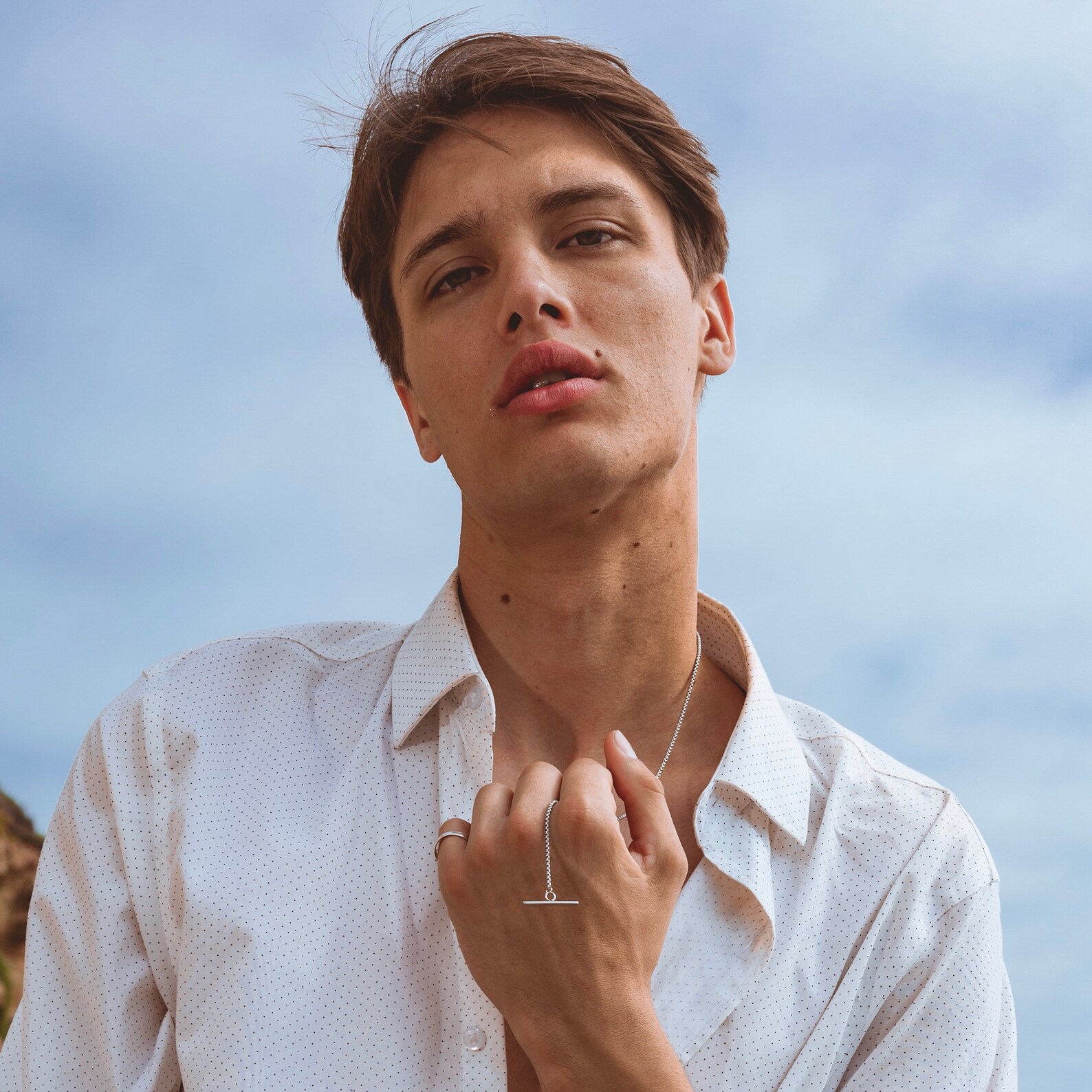 Men's Toggle Necklace Box Chain Necklace Masculine Etsy