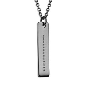 Morsecode ketting ketting met geheime boodschap herenketting unisex sieraden gepersonaliseerde ketting van Modern Out afbeelding 6