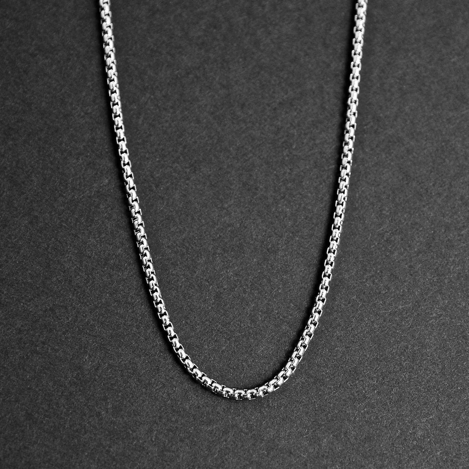 Men's Toggle Necklace Box Chain Necklace Masculine Etsy