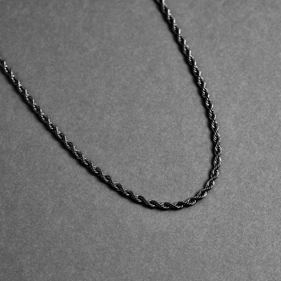 BLACK JEWELRY CHAIN NECKLACE - WILL SHIP!!