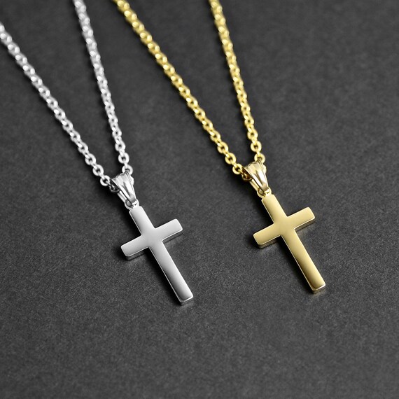 Heren Kruis Ketting Moderne Cross Ketting Zilver Zwart | Etsy België