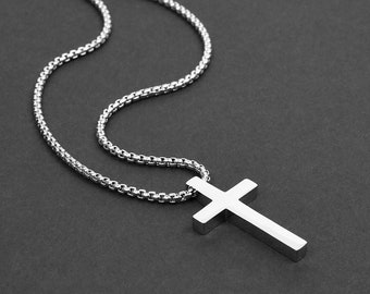 Men&#39;s Prime Cross Necklace - Men&#39;s Necklace - Cross Pendant - Pendant Necklace - Masculine Necklace - Waterproof Necklace by Modern Out