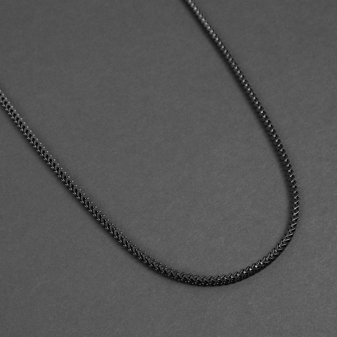 Men's Chain Necklace Franco Chain 2.5mm Stainless Steel Chain Necklace