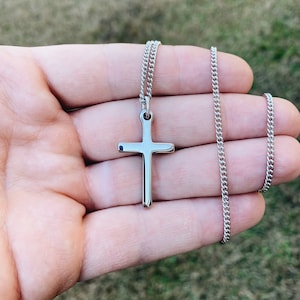 Men's Cross Necklace Men's Necklace Steel Cross Necklace Pendant Necklace Masculine Necklace Waterproof Necklace by Modern Out image 6