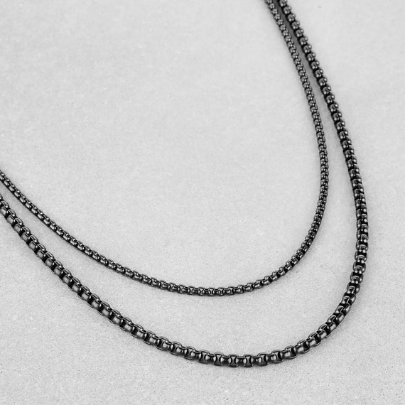 Black Stainless Steel Chain Necklace – Brick & Mortar