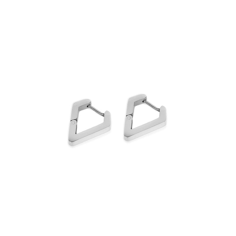 Men's Earring Tripent Hoop Earring Stainless Steel Earrings for Men Modern Out image 4