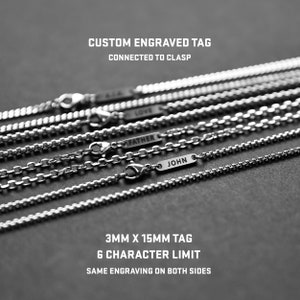 Personalized Chain Men's Cuban Chain Necklace Stainless Steel Chain Waterproof Jewelry Necklace by Modern Out image 6