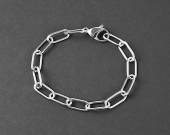 Clip Chain Bracelet - Men's Bracelet - 7mm Stainless Steel Bracelet - Men's Chain Bracelet - Bracelet by Modern Out