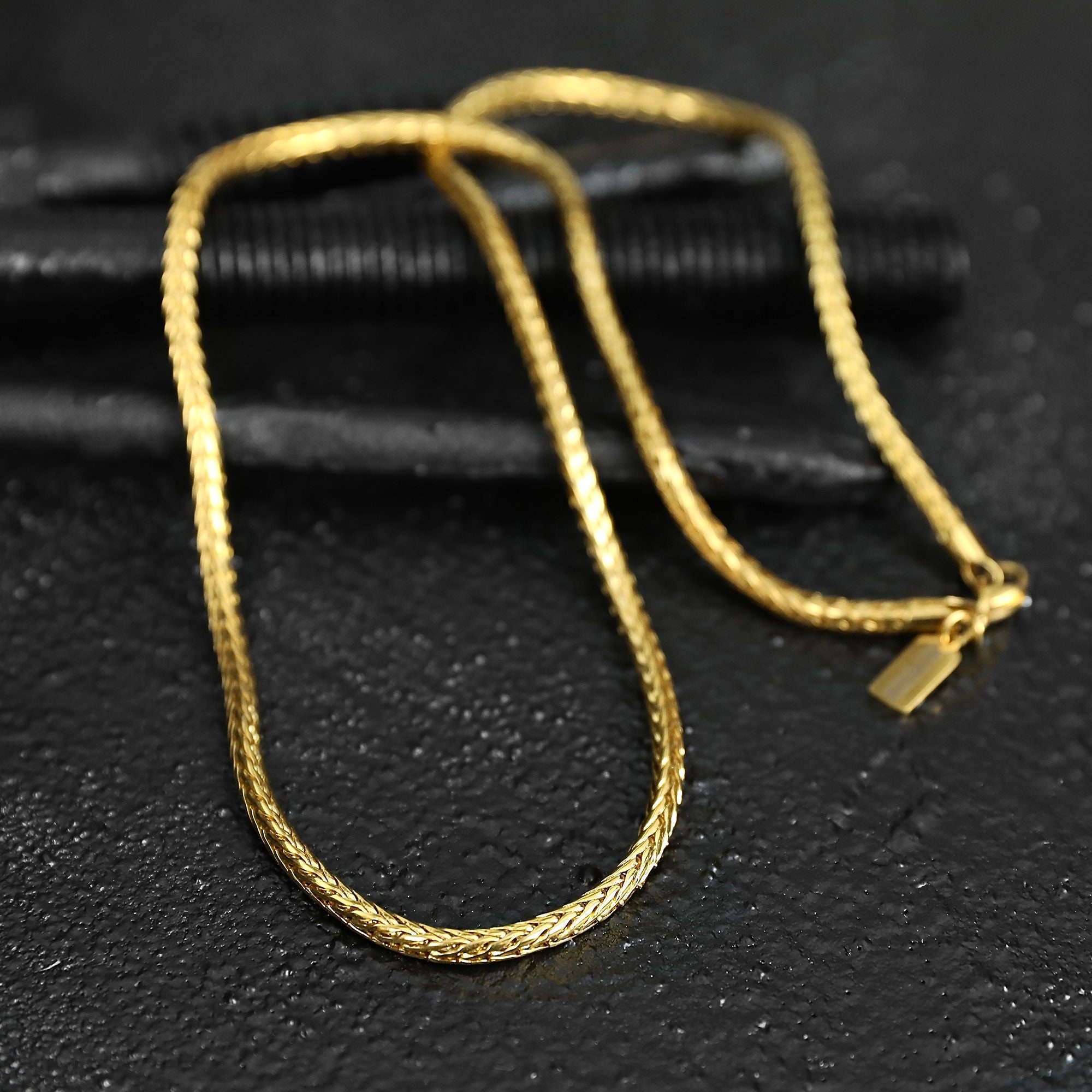 Men's foxtail chain necklace sale