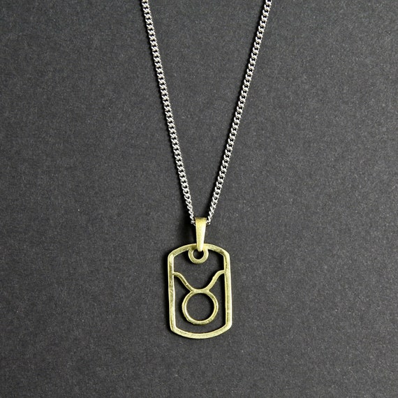 Taurus Zodiac Necklace Men's Necklace 