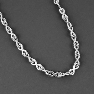 Men&#39;s Chain Necklace - Infinity Chain 10mm - Silver Chain Necklace - Thick Chain - Stainless Steel Chain - Necklace by Modern Out