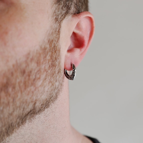 Mens surgical outlet steel earrings