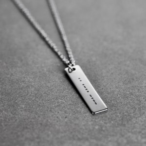 Morse Code Necklace Secret Message Necklace Men's Necklace Unisex Jewelry Personalized Necklace by Modern Out image 4