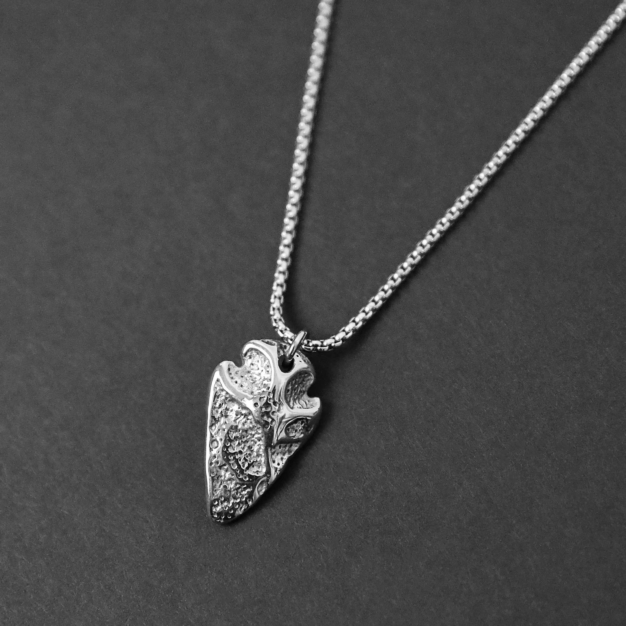 Stainless steel arrowhead necklace deals
