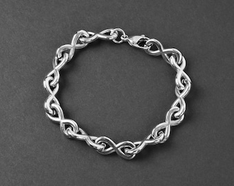 Men's Chain Bracelet - Infinity Chain Bracelet 10mm - Stainless Steel Bracelet - Men's Waterproof Bracelet by Modern Out