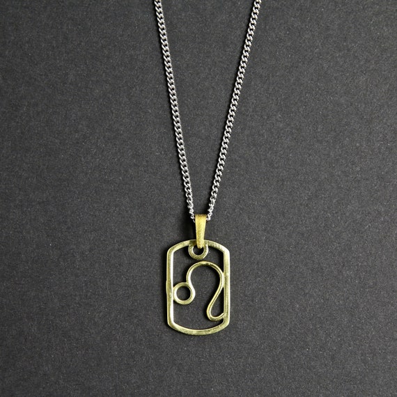 Leo Zodiac Necklace Men's Necklace 