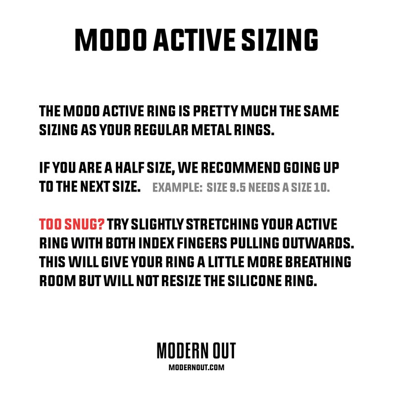 by Modern Out MODO Active Ring Black Silicone