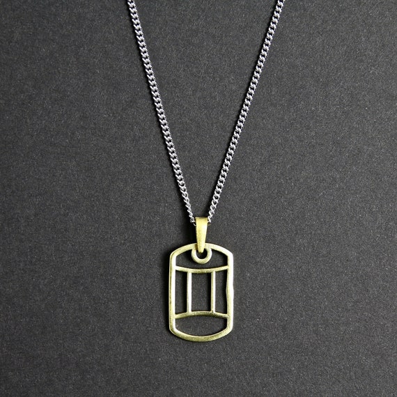 Gemini Zodiac Necklace Men's Necklace 