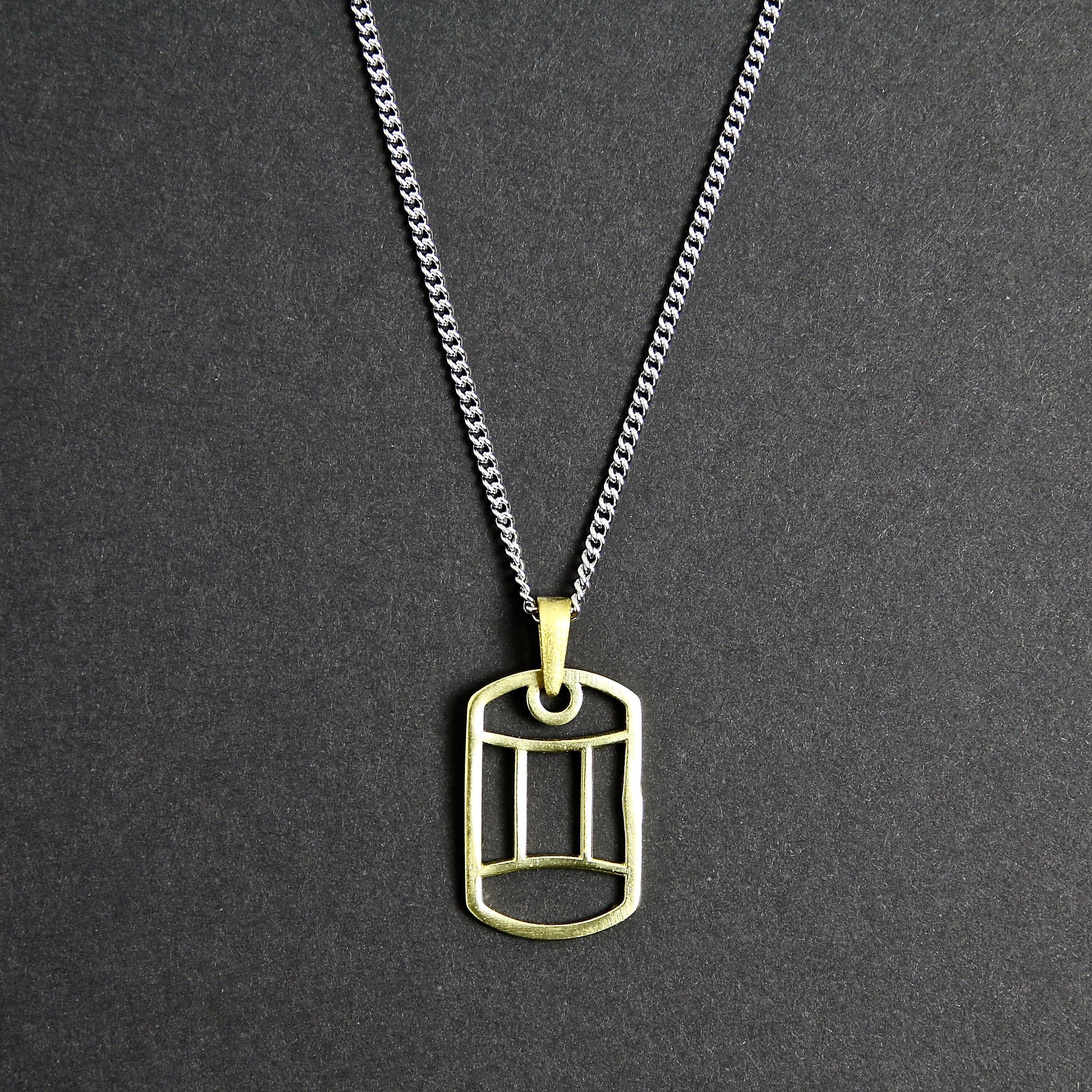 Gemini Zodiac Necklace Men's Necklace 
