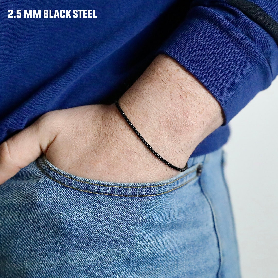 Minimal Box Chain Bracelet Men's Waterproof Bracelet Men's Chain Bracelet Men's Jewelry Bracelet