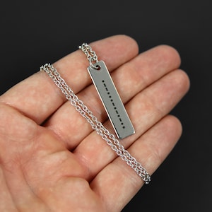 Morsecode ketting ketting met geheime boodschap herenketting unisex sieraden gepersonaliseerde ketting van Modern Out afbeelding 5