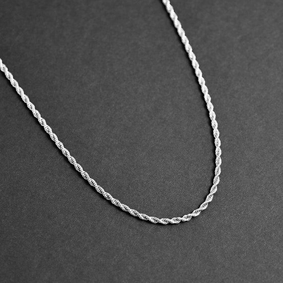 【Monday Edition】REGULAR THICK CHAIN NECKLACE Men's Rope Chain Necklace - Silver Rope Chain 3mm - Thick