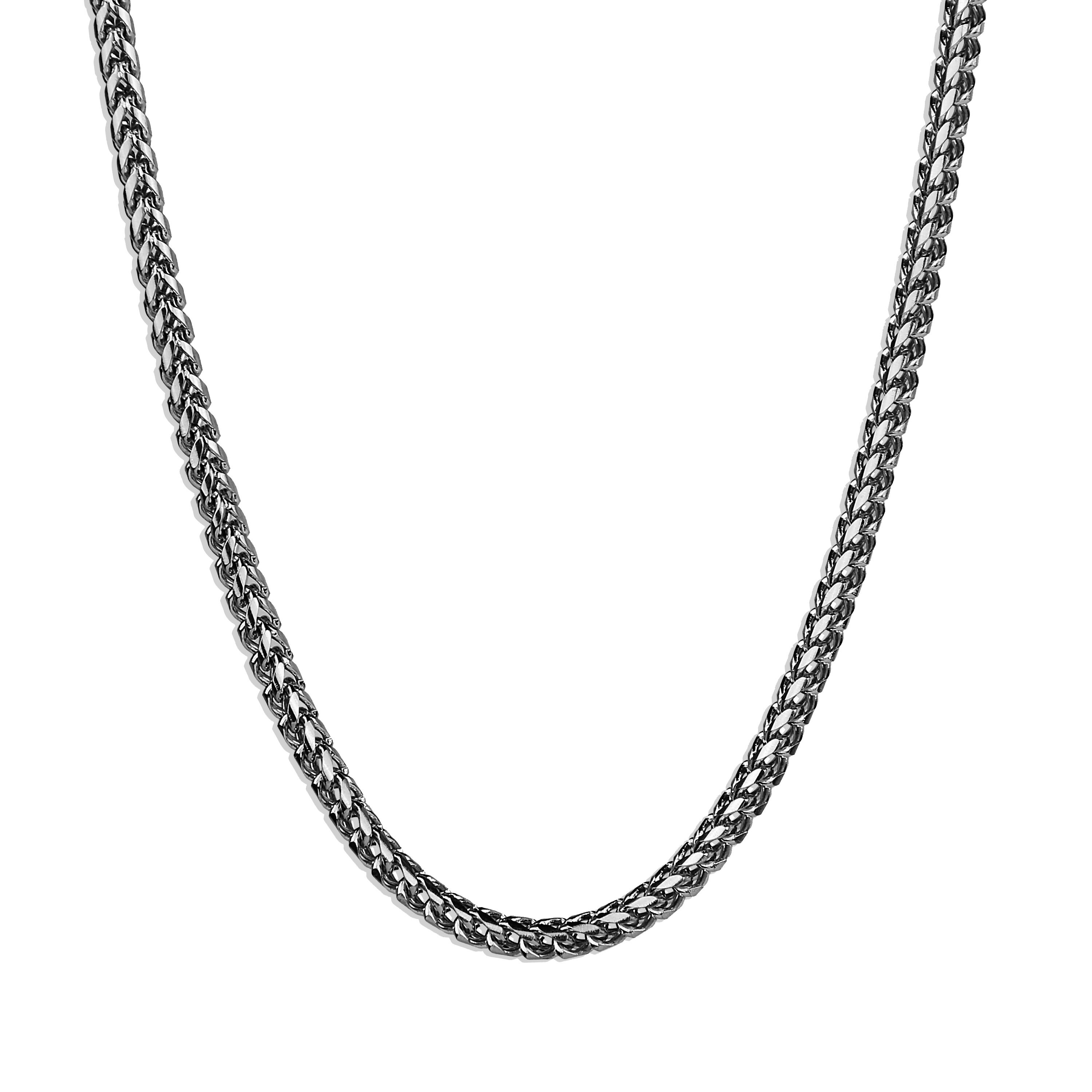 Men's Stainless Steel Chain Necklace Ultra Thick and Wide (Silver,13.5 –