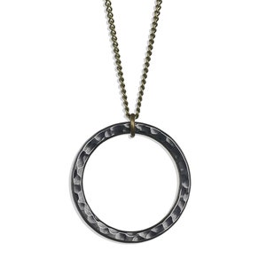 Good Karma Necklace Men's Necklace Steel Circle Necklace Unisex Jewelry Gift for Him Circle Pendant by Modern Out image 3