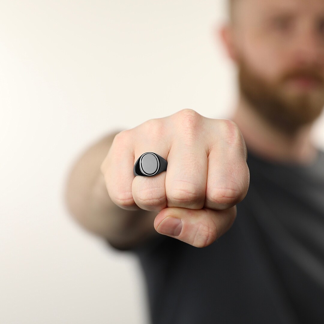 Stone Ring - Men's Ring - Men's Band - Stainless Steel Ring - Men's ...