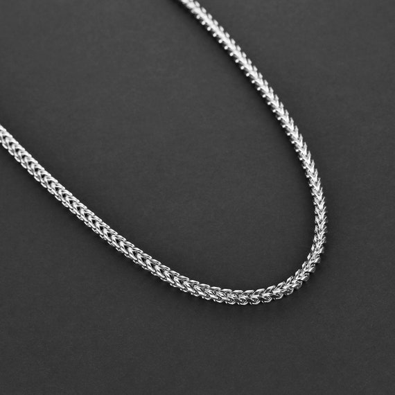 Men's Chain Necklace Silver Franco Chain 5mm Silver Etsy
