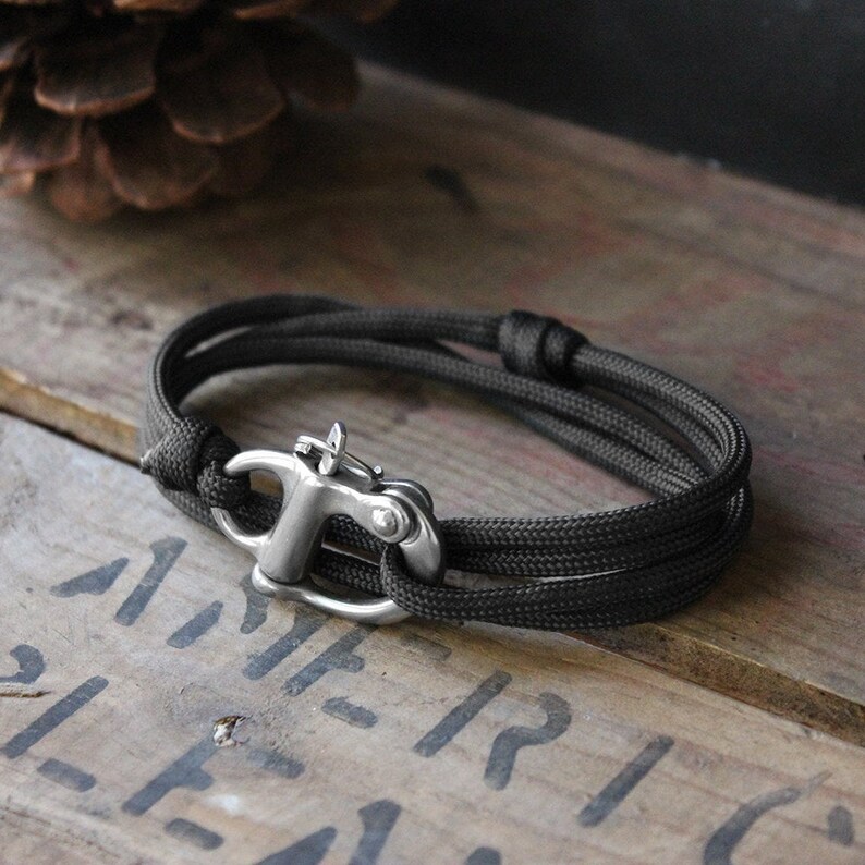 Bracelet for Men Rope Bracelet with Snap Shackle Nylon Etsy