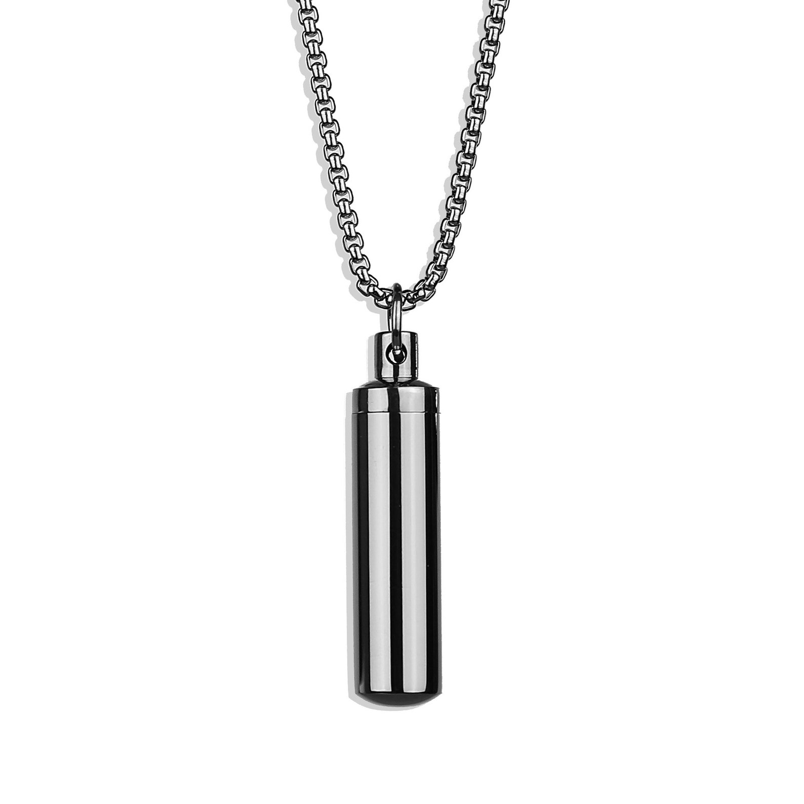 Capsule Necklace Men's Necklace Stainless Steel Etsy Australia