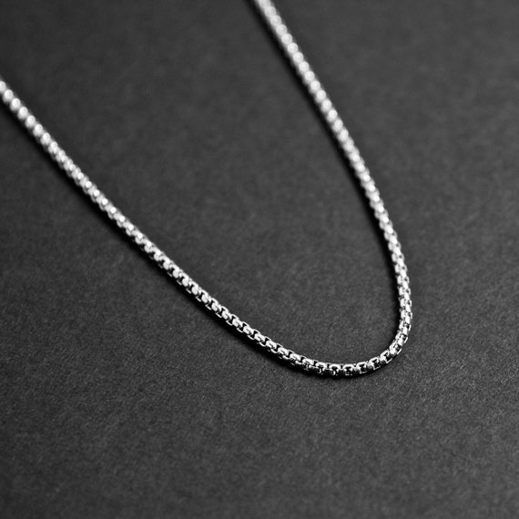 Buy Steel Chain Necklace Men's Necklace Masculine Box Chain Stainless Steel  Chain Waterproof Jewelry Necklace by Modern Out Online in India - Etsy