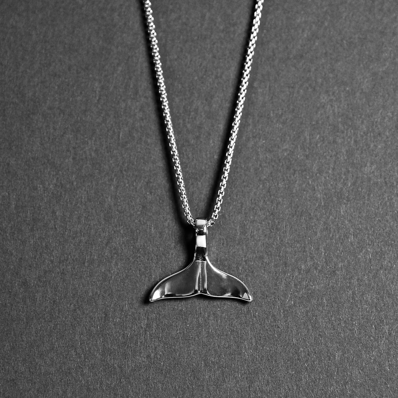 Whale Tail Necklace Men's Necklace Stainless Steel - Etsy