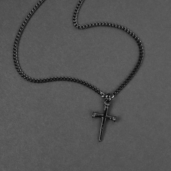 【韓国 NUMBERING】#7721 Mini Screwd Cross Necklace 7721 - NUMBERING