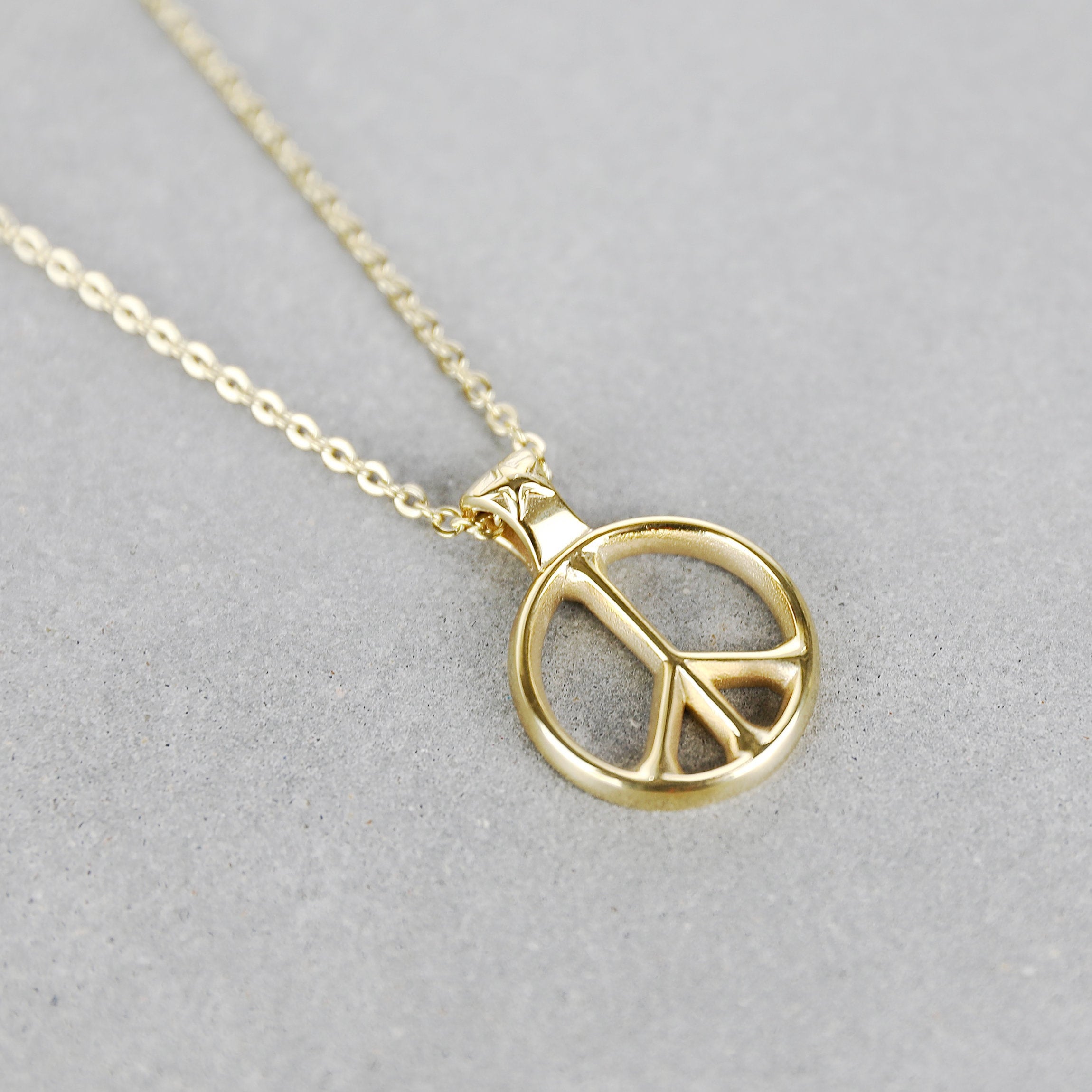 Sterling Silver Peace Sign Pendant — Renegade Jewelry