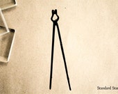 Tongs Rubber Stamp - 2 x 2 inches