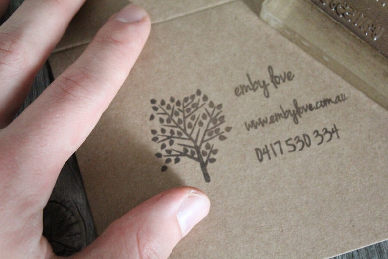 Custom Business Card Stamp 2x3 Inches Etsy