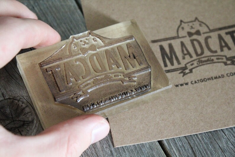 Custom Business Card Stamp 2x3 Inches | Etsy