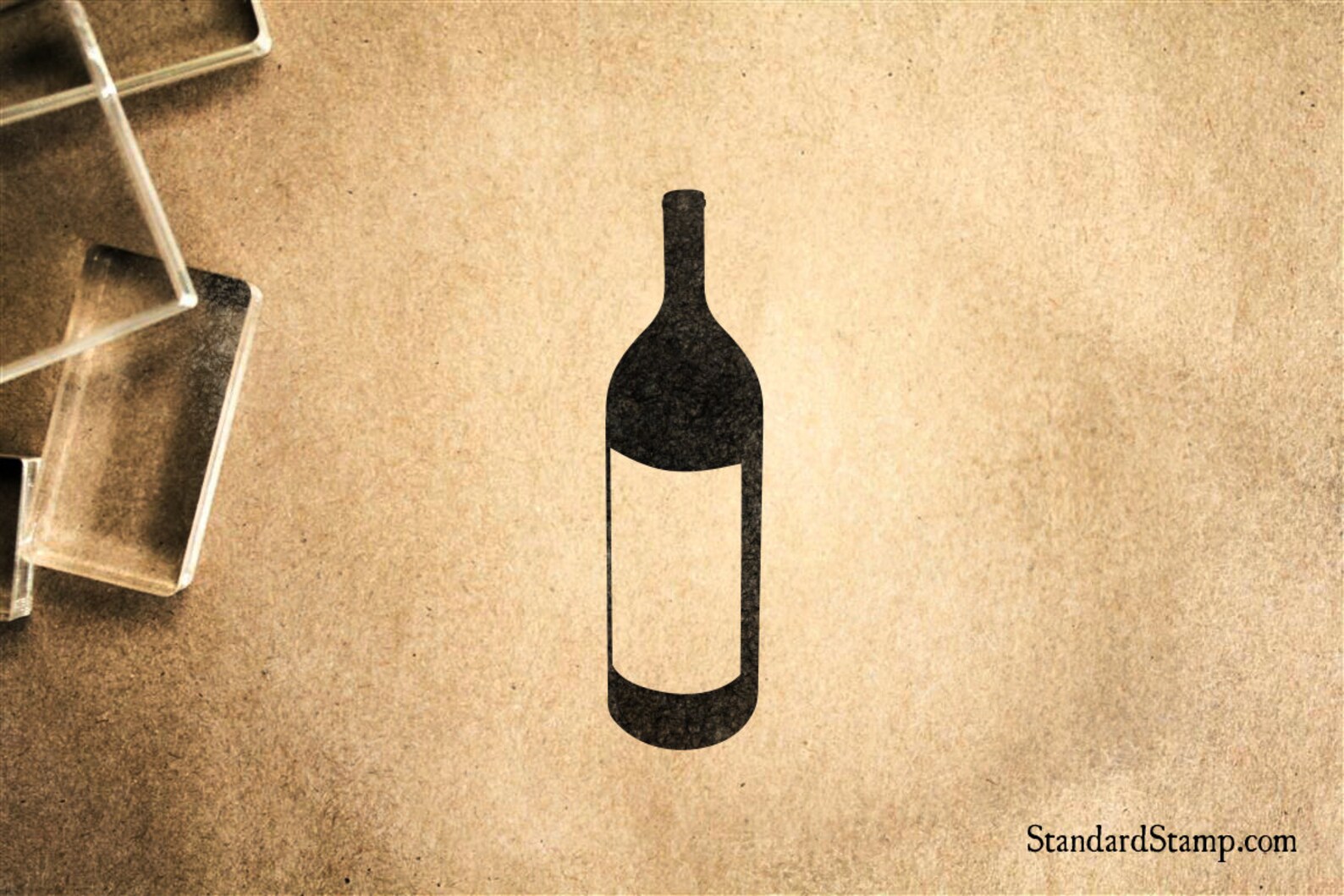 Glass Bottle Rubber Stamp 2 x 3 inches Etsy