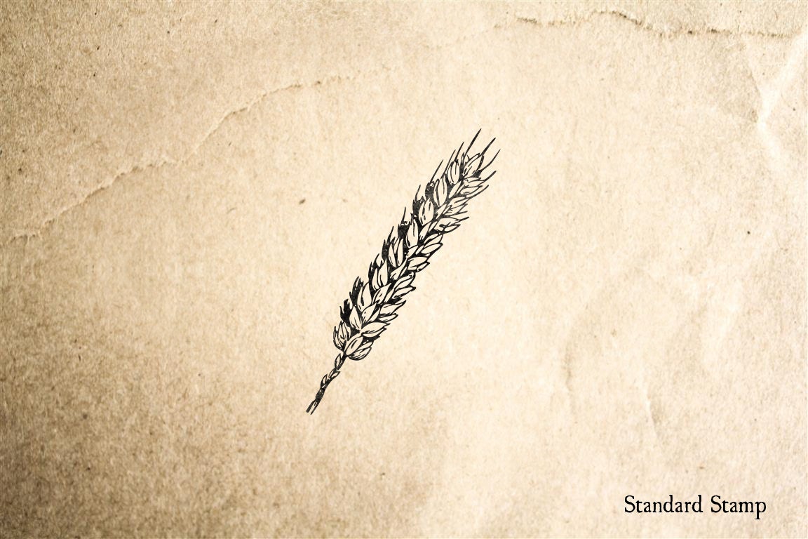 Wheat Rubber Stamp 1 x 2 inches Etsy
