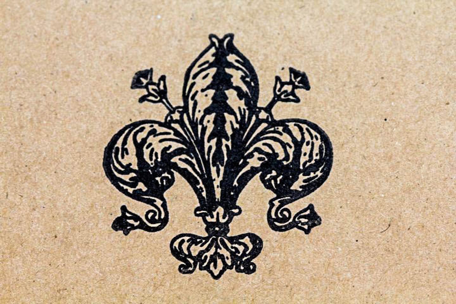 Fleurdelis Rubber Stamp 2x2 Inches Etsy