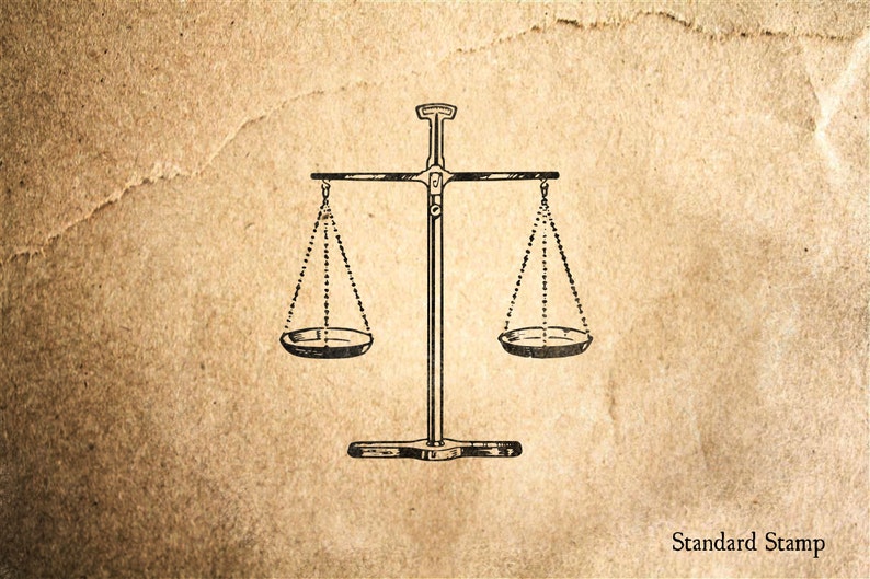 Scales of Justice Rubber Stamp 2 x 2 inches Etsy