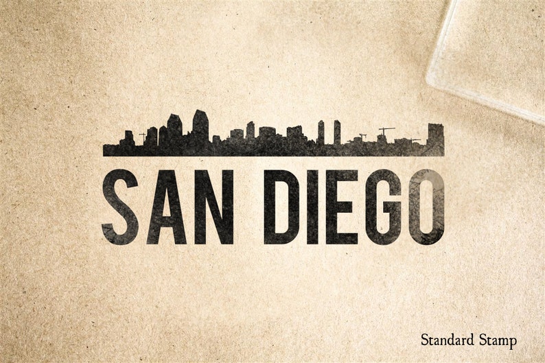 San Diego Rubber Stamp 2 x 2 inches Etsy