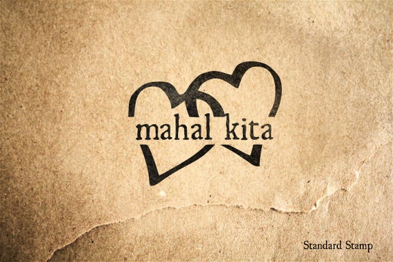 I Love You In Filipino Rubber Stamp 2 X 2 Inches Etsy